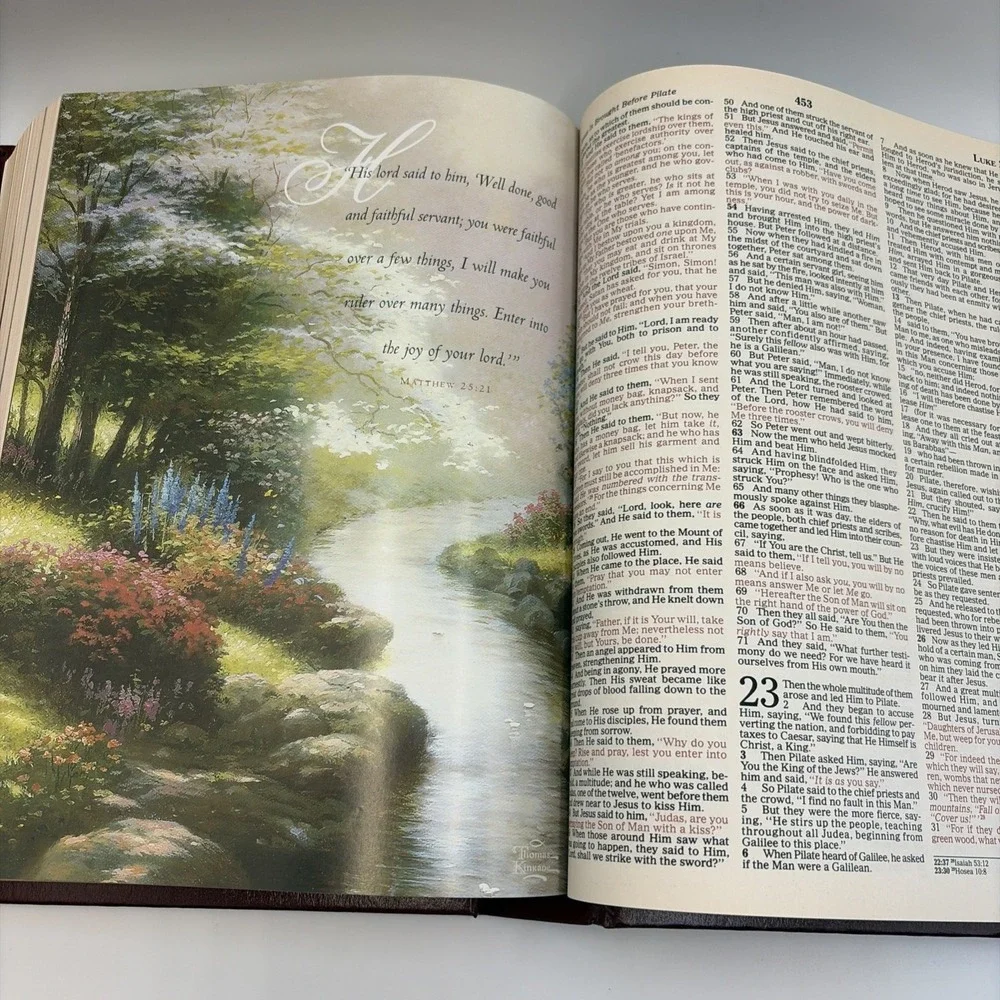 VTG Holy Bible 2002 NKJV  Thomas Kinkade Painter Of Light New King James Version